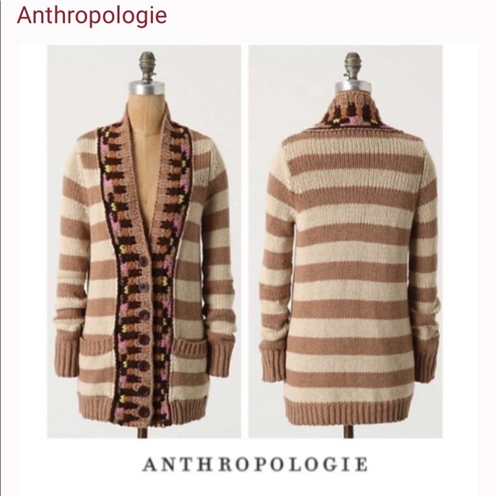 ANTHROPOLOGIE Sparrow Hopi Basket Cardigan Sweater